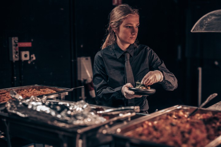 Person serving food 